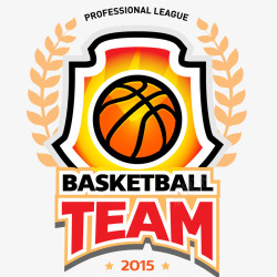 篮球团队盾形logo设计篮球团队徽章矢量图图标高清图片