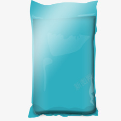 蓝色美观简约塑料袋包装素材