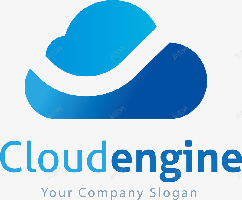 蓝色创意logo图标png_新图网 https://ixintu.com LOGO设计 云 云logo 云朵 云朵LOGO 云朵logo 企业商标 创意云朵 图标 矢量云朵 精美云朵