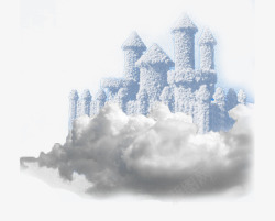 云朵城堡天空中的城堡片高清图片