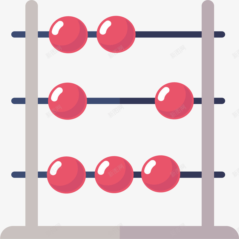 开学季算盘矢量图ai免抠素材_新图网 https://ixintu.com 中小学 开学季 杠铃 珠心算 珠心算插画 矢量图 算盘 运动设施