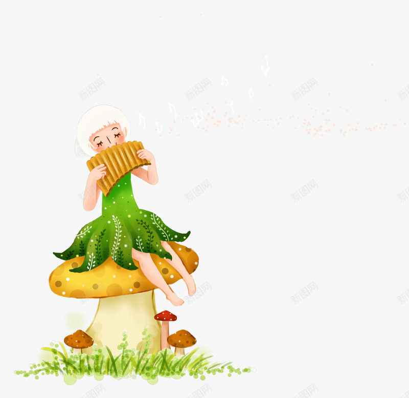 吹口琴的女孩png免抠素材_新图网 https://ixintu.com 口琴海报 吹口琴 清纯美女 蘑菇