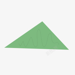 绿色色块三角形线条矢量图素材