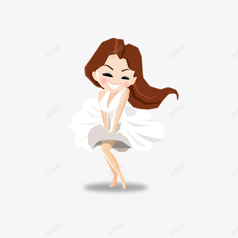 白色网页人物装饰png免抠素材_新图网 https://ixintu.com 人物 兴奋 动作 白色色 美女 装备 装饰 跳舞