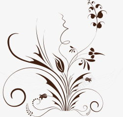 家纺家饰设计素材简洁植物花卉图案矢量图高清图片