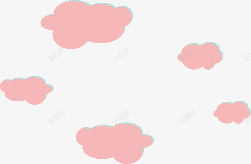 扁平卡通粉红色的云朵png免抠素材_新图网 https://ixintu.com 云 云彩 云朵 卡通 扁平 粉红色的云 粉色的云