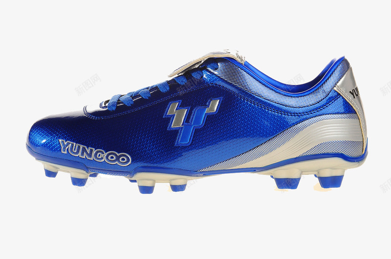 蓝色足球鞋png免抠素材_新图网 https://ixintu.com 产品实物 球鞋海报 蓝色 运动鞋 钉鞋