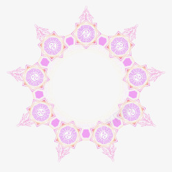 紫色简约三角八卦装饰图案素材