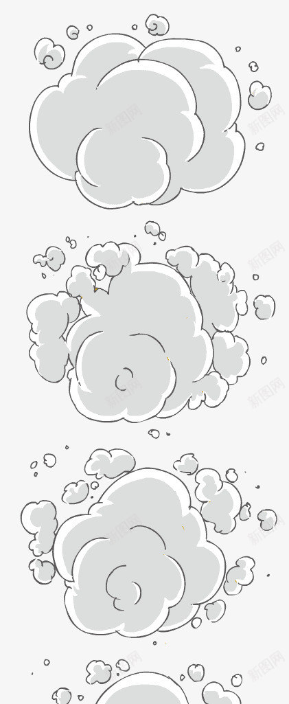 卡通白色云朵图标png_新图网 https://ixintu.com 云朵 卡通 图标 白色