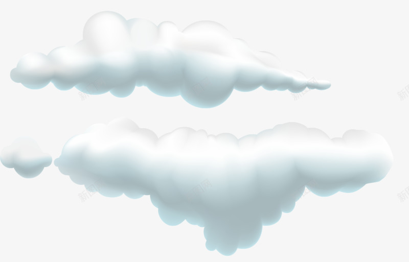 白色的云png免抠素材_新图网 https://ixintu.com 云朵 卡通 可爱 手绘