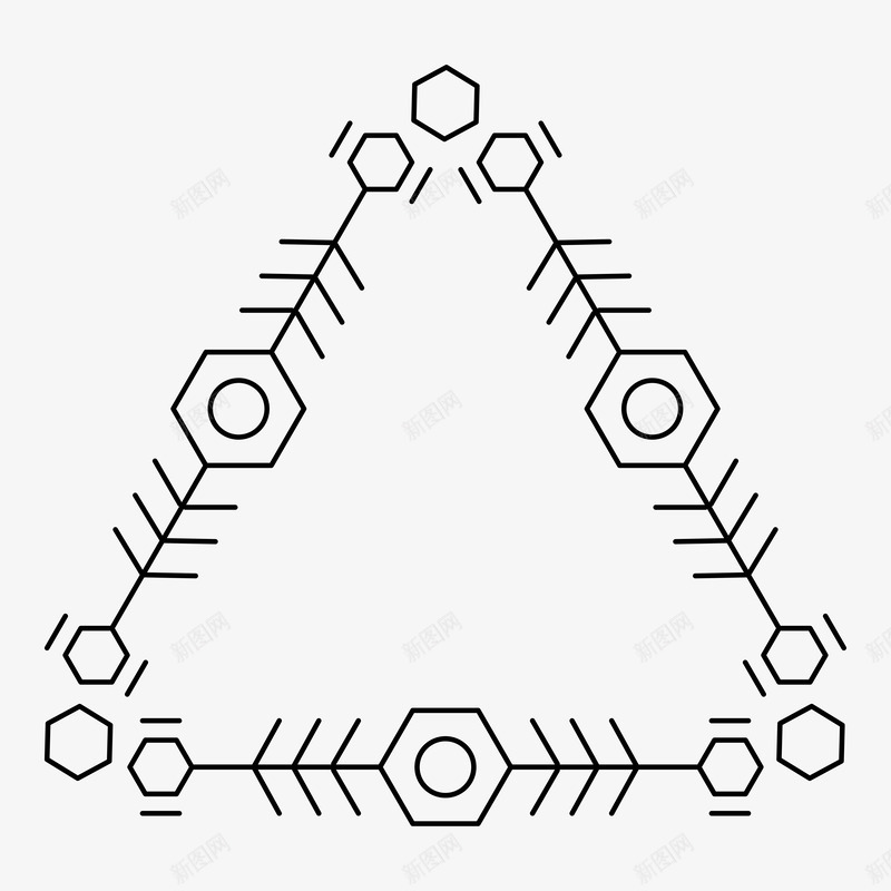 五边形三角边框png免抠素材_新图网 https://ixintu.com 三角边框 五边形 手绘 简图