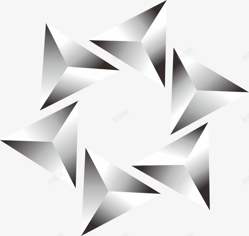 三角形图标矢量图eps_新图网 https://ixintu.com 三角形 图标 灰色 组合 矢量图