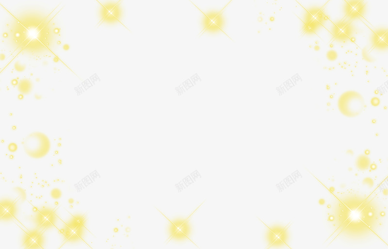 卡通黄色星光边框png免抠素材_新图网 https://ixintu.com 卡通 星光 素材 边框 黄色