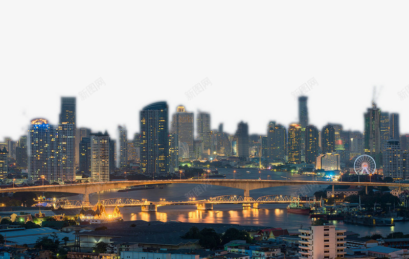 曼谷河流高楼俯视图png免抠素材_新图网 https://ixintu.com 城市俯视图 曼谷 高楼俯视图