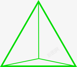 四维线条创意简笔立体线条三角形高清图片