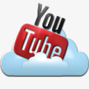 白云风格社交媒体图标youtube图标