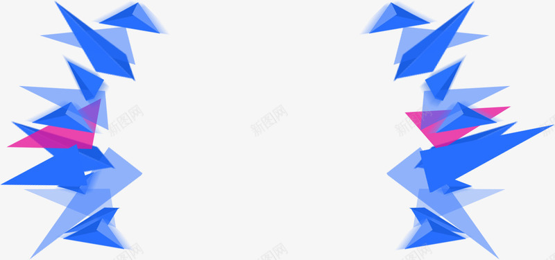 蓝色棱形三角形漂浮png免抠素材_新图网 https://ixintu.com 三角形 棱形 漂浮 素材 蓝色