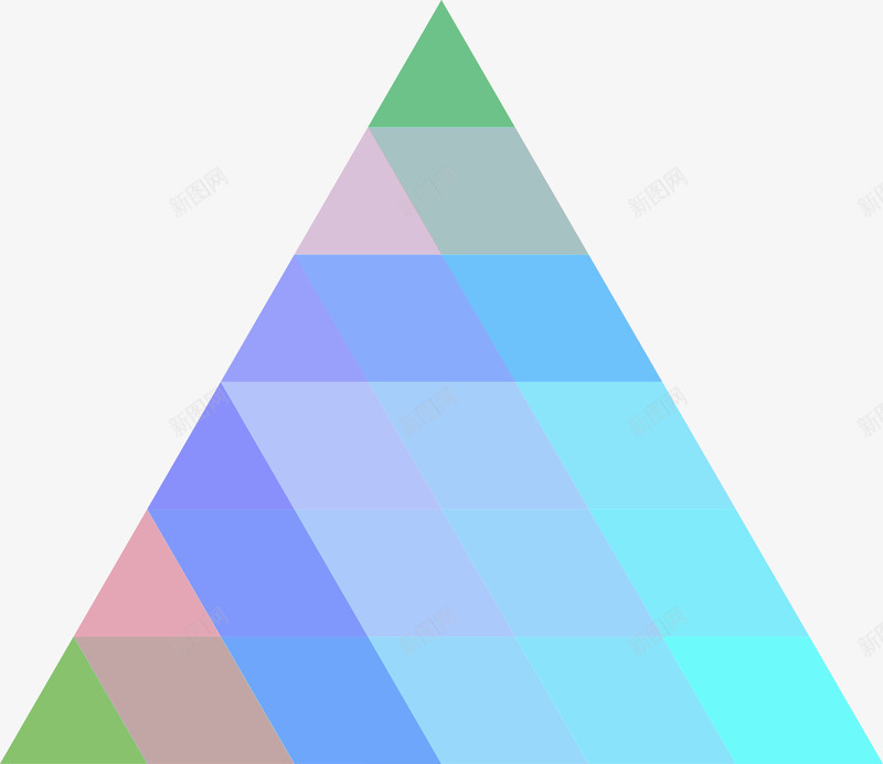 晶格化三角形png免抠素材_新图网 https://ixintu.com 三角形 几何 晶格化 蓝色