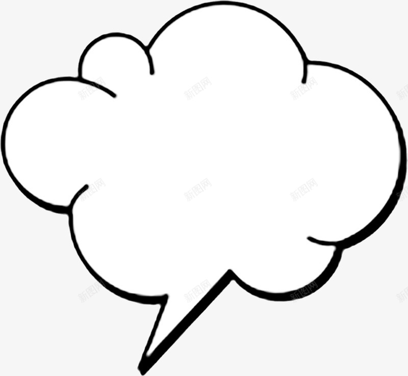 白云对话框png免抠素材_新图网 https://ixintu.com 云朵 云朵对话框 对话框 对话框简笔画 手绘云朵 白云 白色对话框