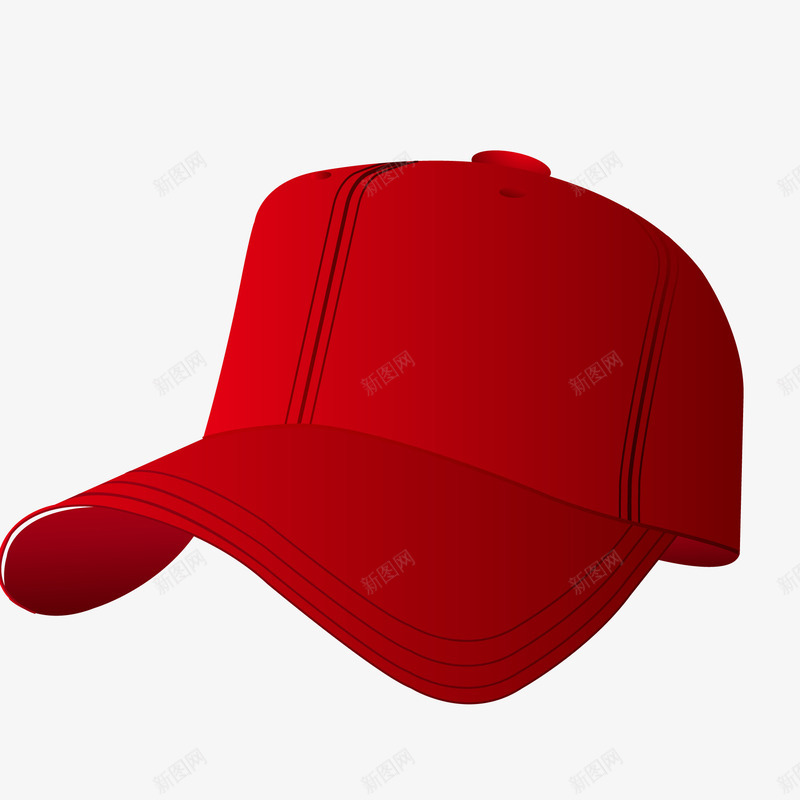 卡通红色的棒球帽矢量图ai免抠素材_新图网 https://ixintu.com 卡通 帽子 棒球帽设计 比赛 红色 运动 矢量图