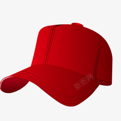 红色棒球卡通红色的棒球帽矢量图高清图片