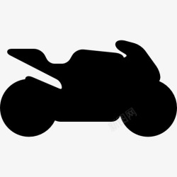 汽车摩托车黑色侧面剪影图标高清图片