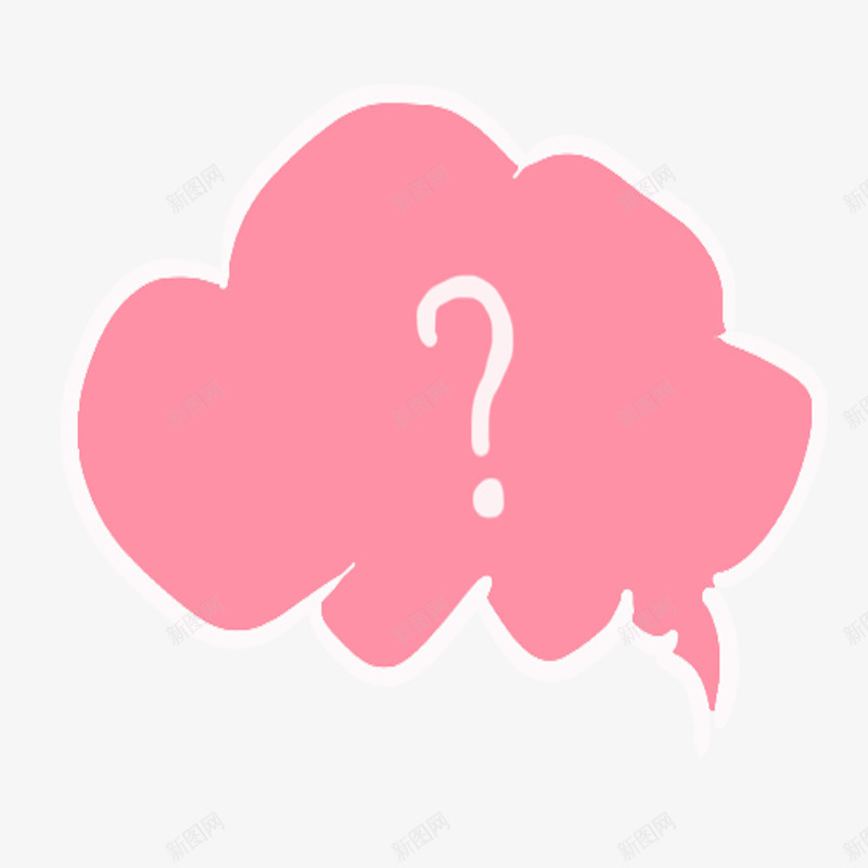粉红思考气泡图标png_新图网 https://ixintu.com 云朵气泡 促销气泡 对话框 思考框 思考气泡 手绘气泡 气泡 粉色气泡 说话云朵