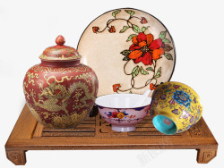 中国风陶瓷制作餐具素材