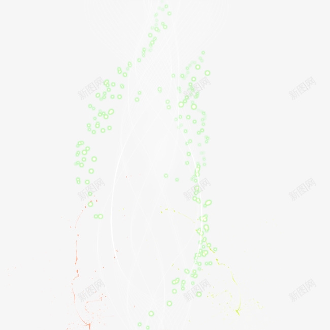线条飘带psd免抠素材_新图网 https://ixintu.com 圆点漂浮 线条飘带