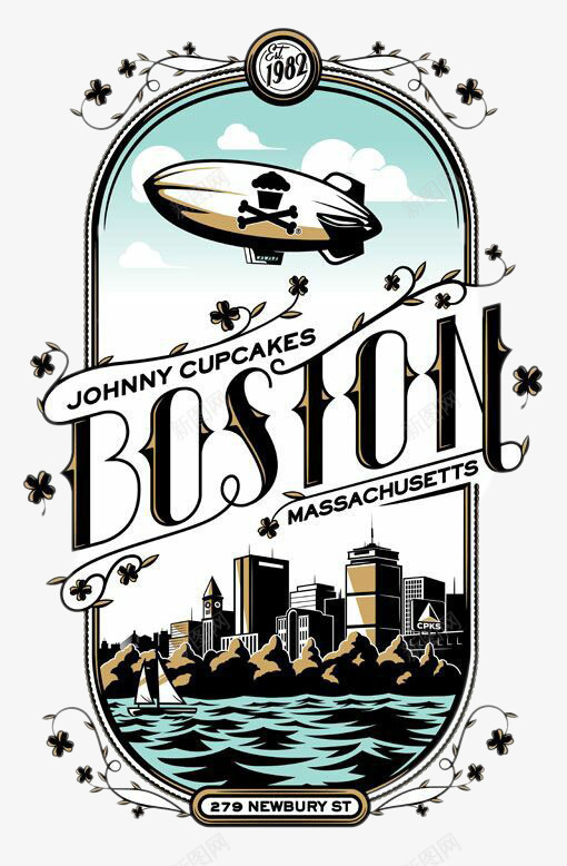 波士顿城市图标psd_新图网 https://ixintu.com 图标 城市 波士顿 装饰图案