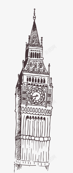 伦敦钟楼素材
