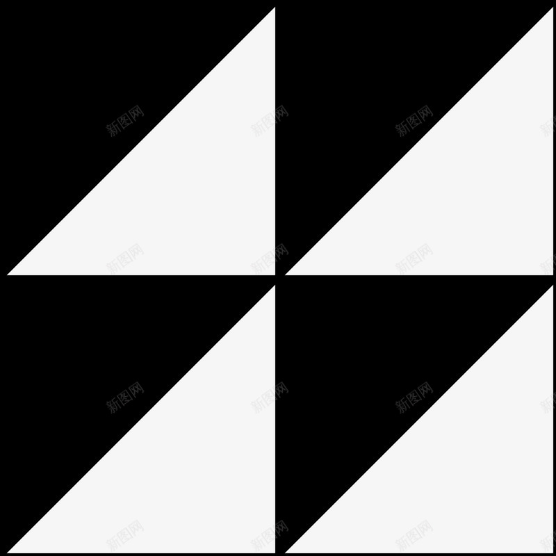顺序排列的黑白三角形png免抠素材_新图网 https://ixintu.com 三角 三角形 优雅 正方形