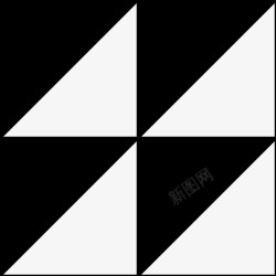 顺序排列的黑白三角形素材