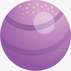 手绘紫色星光装饰png免抠素材_新图网 https://ixintu.com 星光 紫色 装饰