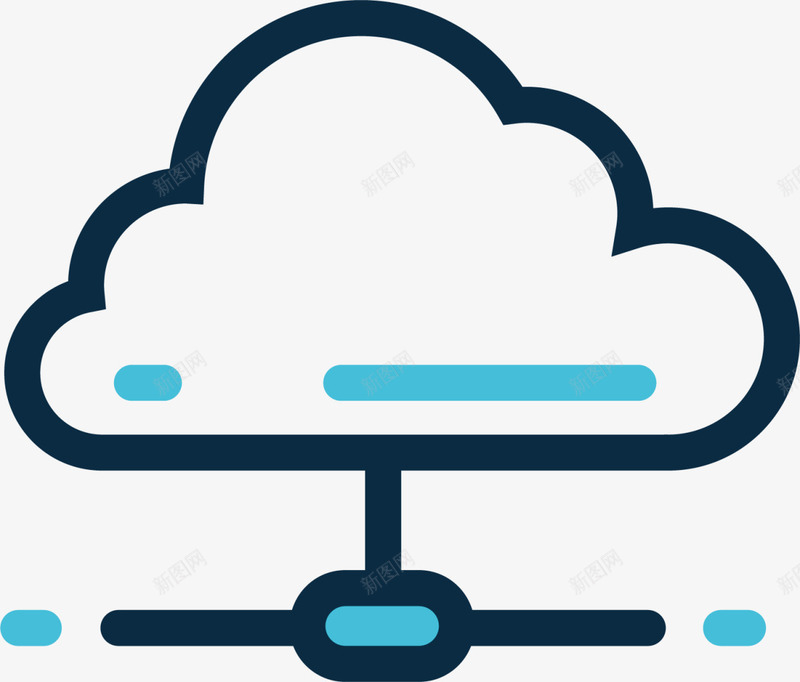白色线条云端网络png免抠素材_新图网 https://ixintu.com 世界电信日 云端网络 信号 白色云朵 移动网络 网络