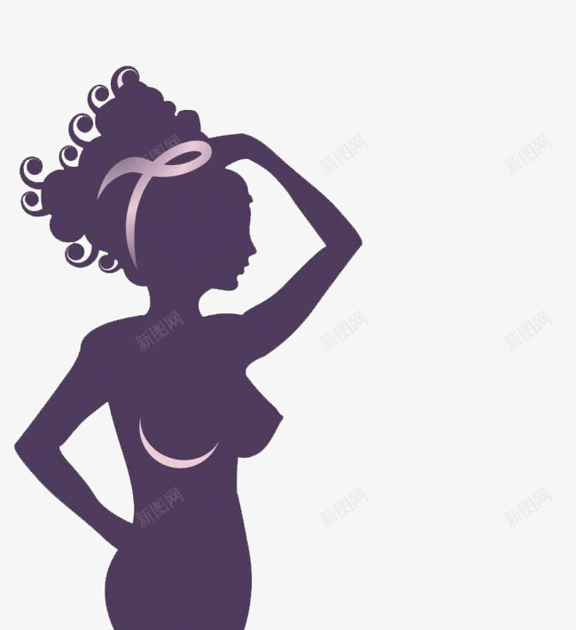 卡通女性图标png_新图网 https://ixintu.com 呵护 女性 紫 美容