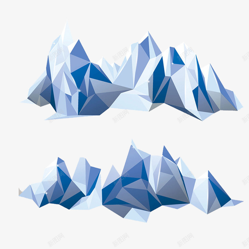 多边形冰山图案png免抠素材_新图网 https://ixintu.com 多边形 浅色 简洁