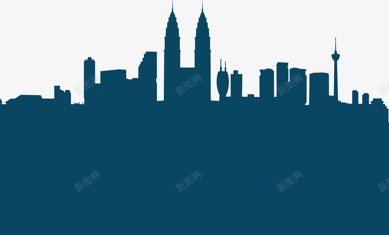 吉隆坡城市剪影矢量图eps免抠素材_新图网 https://ixintu.com eps 双子星塔 吉隆坡 吉隆波 城市剪影 城市地标 矢量图