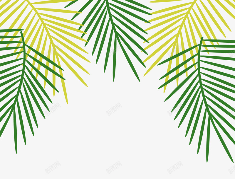 小清晰绿色植物png免抠素材_新图网 https://ixintu.com 卡通植物 叶子 绿色树枝 绿色植物 背景装饰