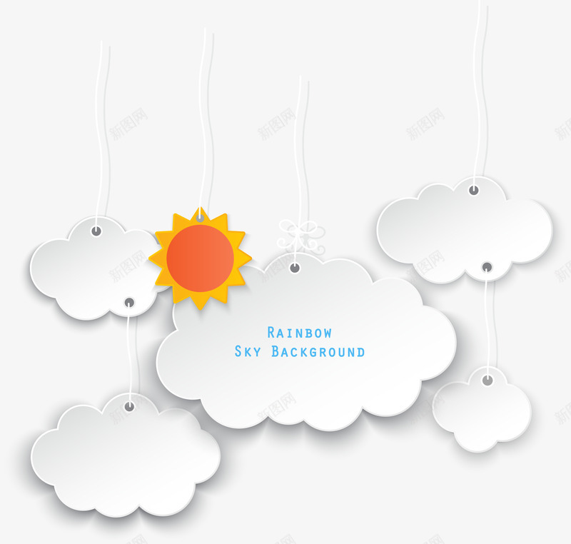 太阳云朵对话框png免抠素材_新图网 https://ixintu.com 云朵 太阳 对话框 文本框