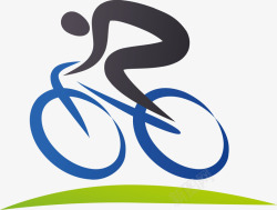 自行车的人骑自行车运动图标高清图片