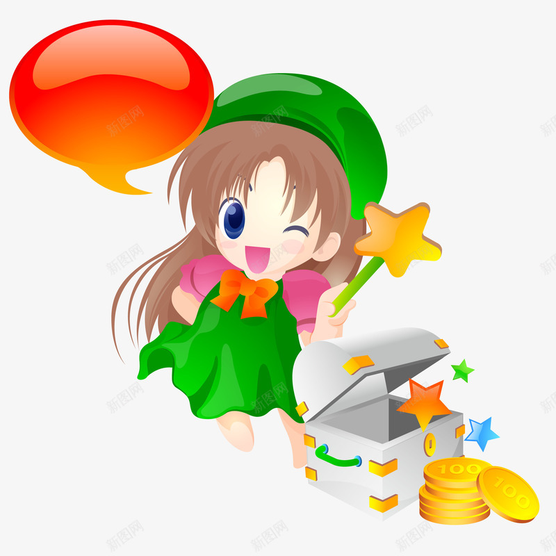 卡通可爱送礼金的小女孩矢量图ai免抠素材_新图网 https://ixintu.com 卡通可爱送礼金美女矢量素材 卡通女孩 卡通送礼金女孩免费png下载 可爱卡通送礼金的美女 矢量图