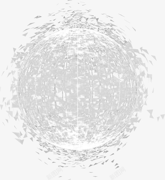 圆形线条球体灰色背景png免抠素材_新图网 https://ixintu.com 三角形 球体 白色线条 简约设计