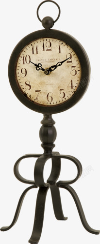 欧美复古铁艺时钟摆件素材