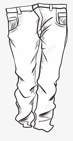 简洁裤子卡通简洁手绘裤子矢量图高清图片