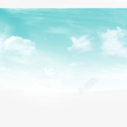 蓝色天空白云装饰风景素材