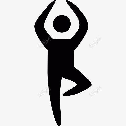 瑜伽姿势图标png_新图网 https://ixintu.com 冥想 坚持 坚持的人 放松 运动