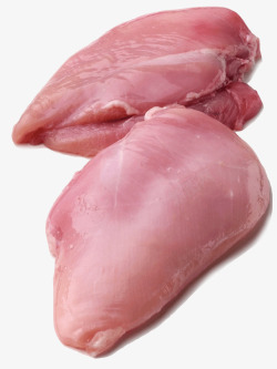 两块鸡肉简洁实物鸡胸肉肉类高清图片