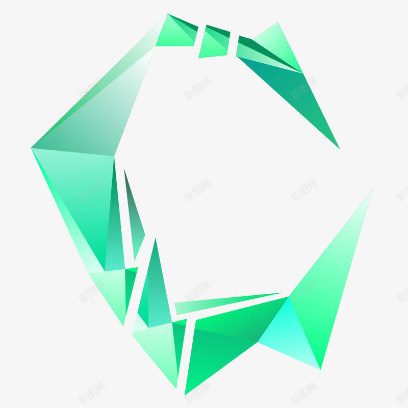 几何字母Cpng免抠素材_新图网 https://ixintu.com C png图形 三角形 几何 字母 绿色 装饰