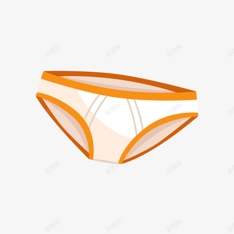 橙白色三角裤矢量图ai免抠素材_新图网 https://ixintu.com 三角裤 日用 橙色 白色 矢量图